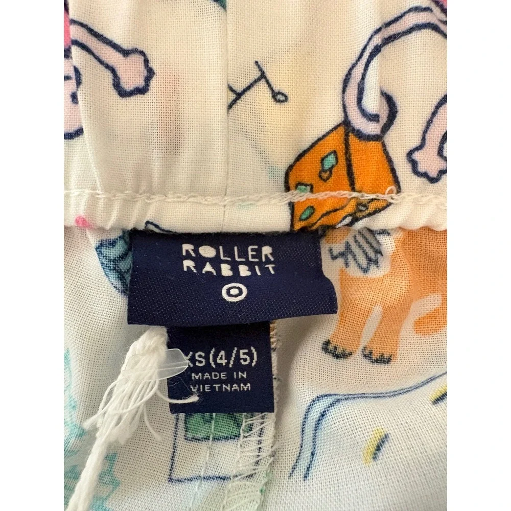 Roller Rabbit Target Boys Pajama‎ Pants White Road Trip Safari Print XS 4/5 NWT
